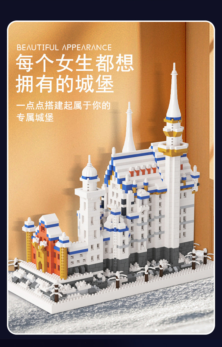 Compatible with Lego Building Swan Lake Castle Building Blocks Large and Difficult Assembled Toys for Boys and Girls 3D