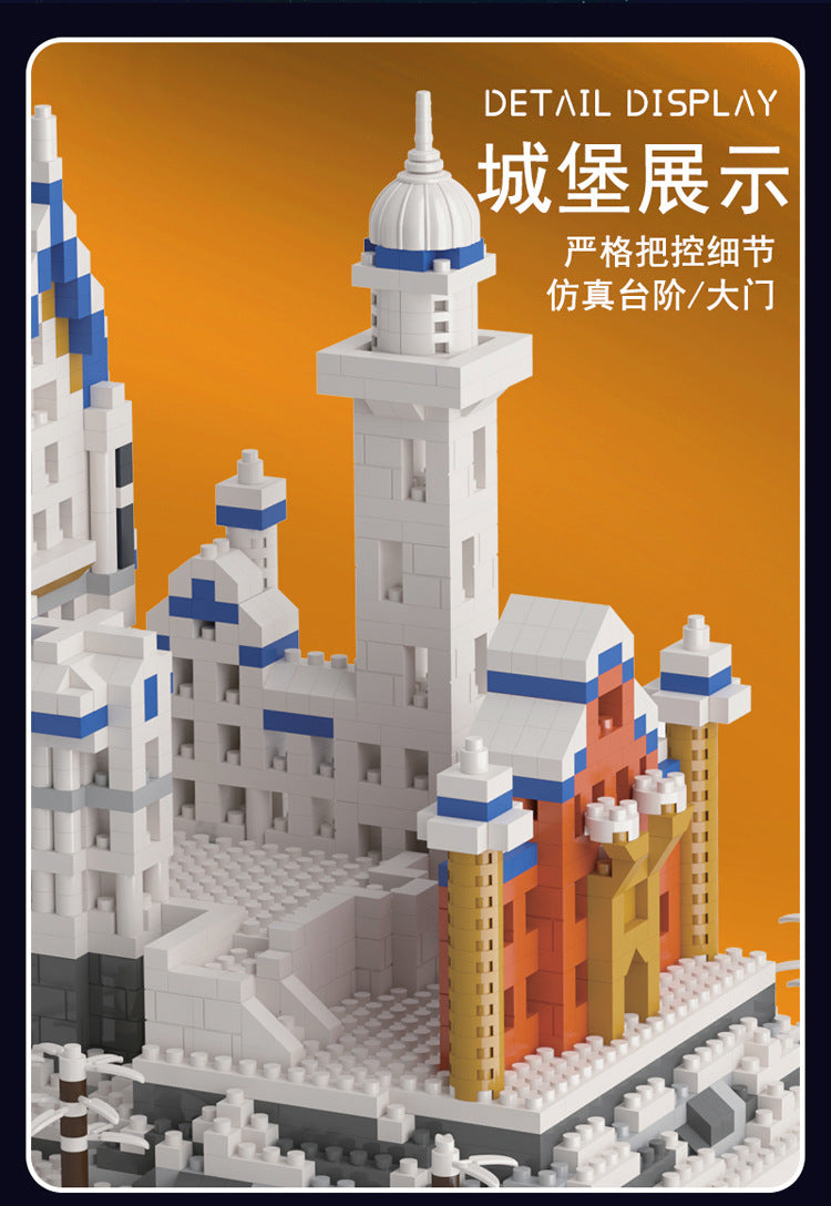 Compatible with Lego Building Swan Lake Castle Building Blocks Large and Difficult Assembled Toys for Boys and Girls 3D