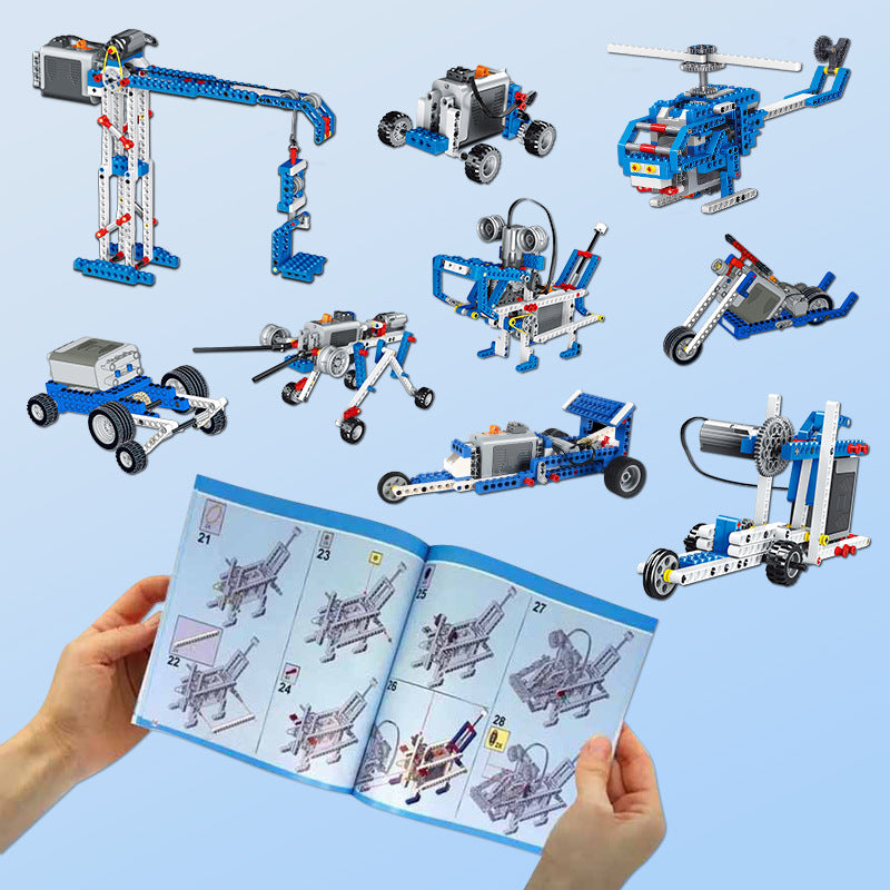 Russian Version of Cross-Border Building Blocks Compatible with Lego 9686 Science and Education Building Blocks Electric Programming Robot Assembly Toys