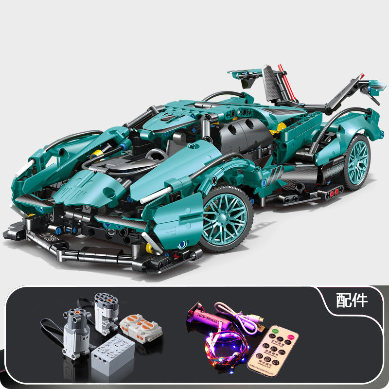 Compatible with Lego Cyberpunk Concept V12 Lambo Starry Gini sports car Children's Toy Remote Control Car