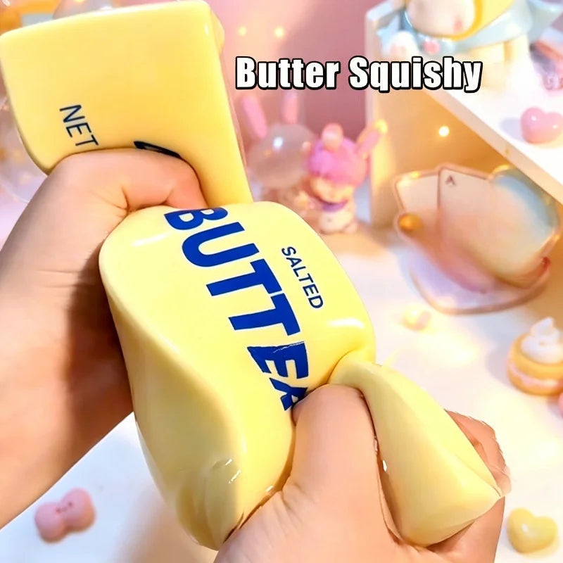 Butter Squishy Super Soft Food Squishy Toys Stress Relief Moist Squeeze Fidget Toy Butter Stick Chocolate Squish Toy Autism Gift