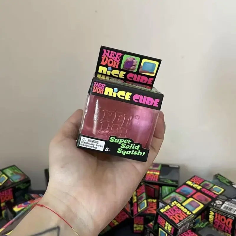 Needoh Nice Cube Sensory Stress Reliever Fidget Tool for Anxiety & Focus Desk Sensory Cube for Adults & Kids
