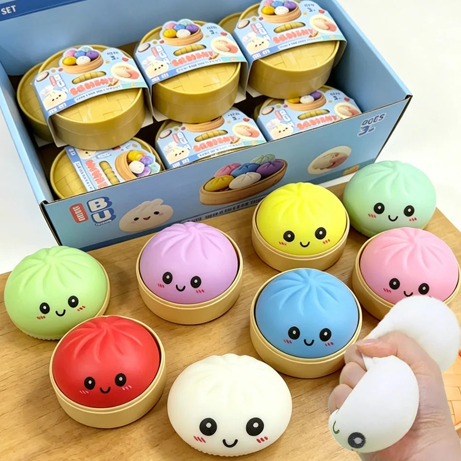 Dumpling Squishy Mysteries Dumplings Stress Relief Fidget Toys Home Office Desk Accessories Party Gift Dumpling Squishy