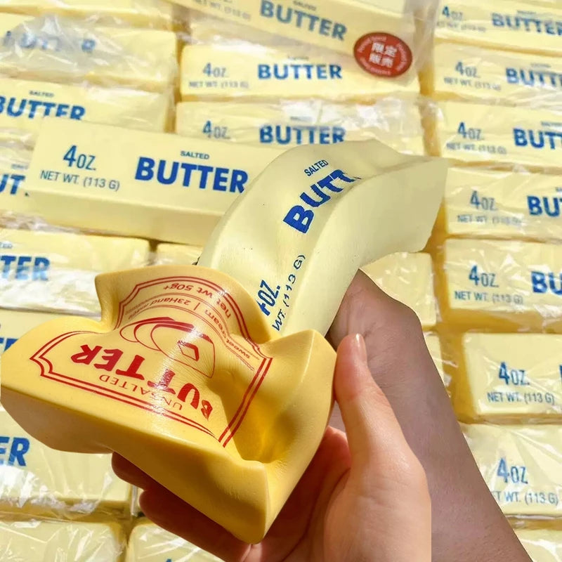 Butter Squishy Super Soft Food Squishy Toys Stress Relief Moist Squeeze Fidget Toy Butter Stick Chocolate Squish Toy Autism Gift