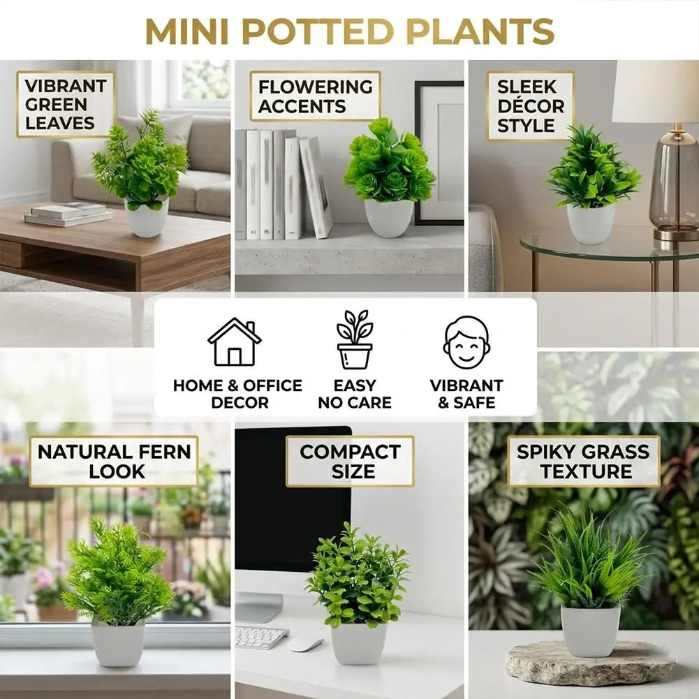 Wholesale Artificial Plant Potted Plants Fake Green Plant Artificial Flower Potted Ornaments Indoor And Outdoor Home Decorations