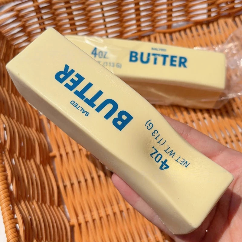 Butter Squishy Super Soft Food Squishy Toys Stress Relief Moist Squeeze Fidget Toy Butter Stick Chocolate Squish Toy Autism Gift
