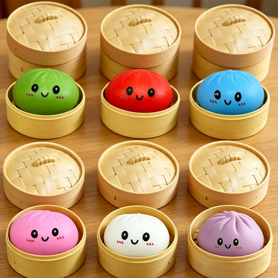 Dumpling Squishy Mysteries Dumplings Stress Relief Fidget Toys Home Office Desk Accessories Party Gift Dumpling Squishy