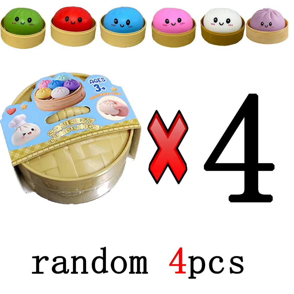 Dumpling Squishy Mysteries Dumplings Stress Relief Fidget Toys Home Office Desk Accessories Party Gift Dumpling Squishy
