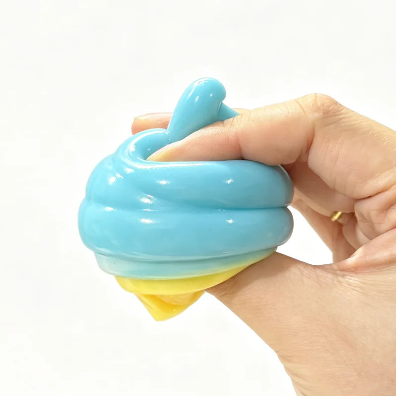 Needoh Nice Cream Cone Creamy Non-toxic Squeeze Ball Anti Stress Relief Pocket Mood Calm ADHD Sensory Vent Squishy Fidget Toy