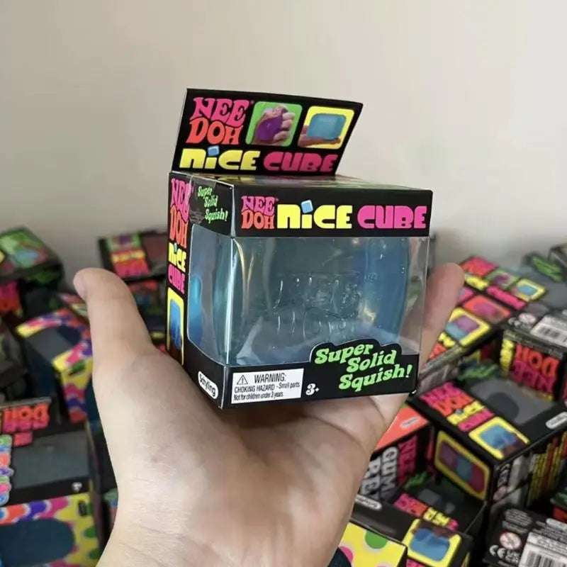 Needoh Nice Cube Sensory Stress Reliever Fidget Tool for Anxiety & Focus Desk Sensory Cube for Adults & Kids