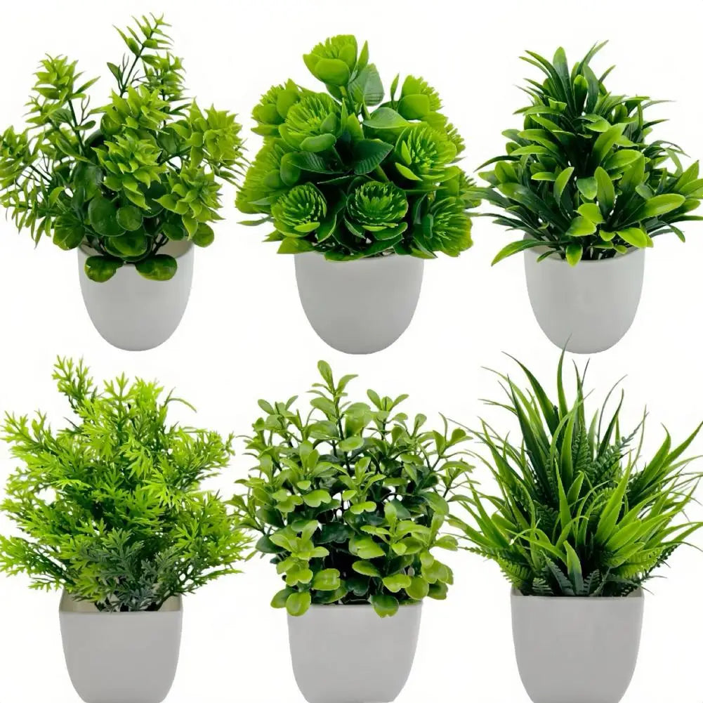 Wholesale Artificial Plant Potted Plants Fake Green Plant Artificial Flower Potted Ornaments Indoor And Outdoor Home Decorations