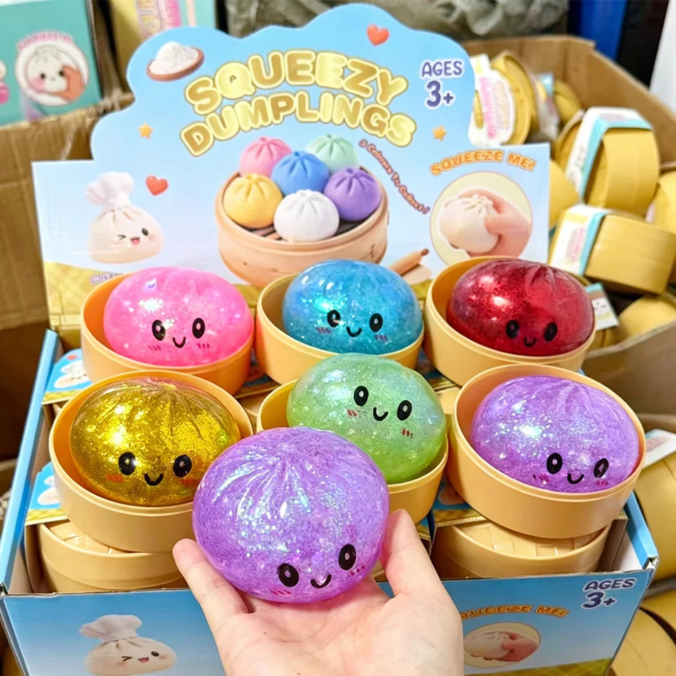Dumpling Squishy Mysteries Dumplings Stress Relief Fidget Toys Home Office Desk Accessories Party Gift Dumpling Squishy