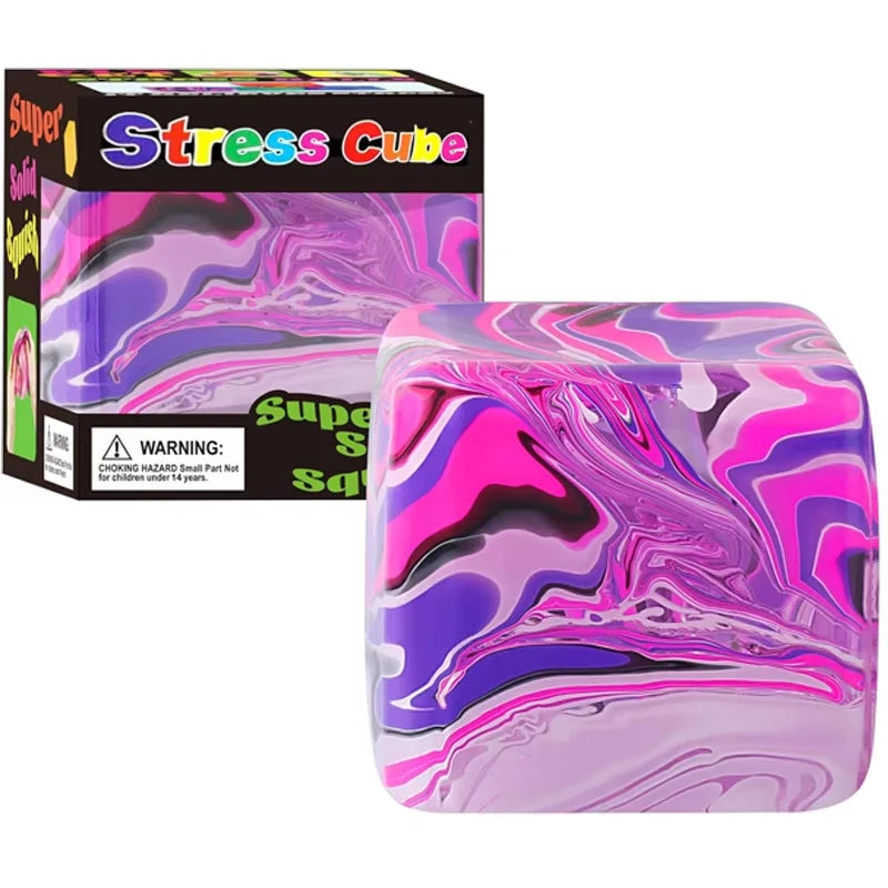 NeeDoh Nice Cream Cone Swirled Gradient Squish Squeeze Fidget Toy Non Toxic Stress Relief Sensory Decompression Novelty Gift