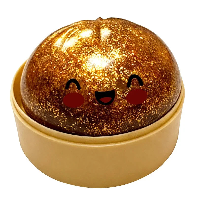 Dumplings Glitter Dumpling Toy Cute Dumplings Squishiest With Steamer Box Stress & Anxiety Toys For Kids & Skateboard