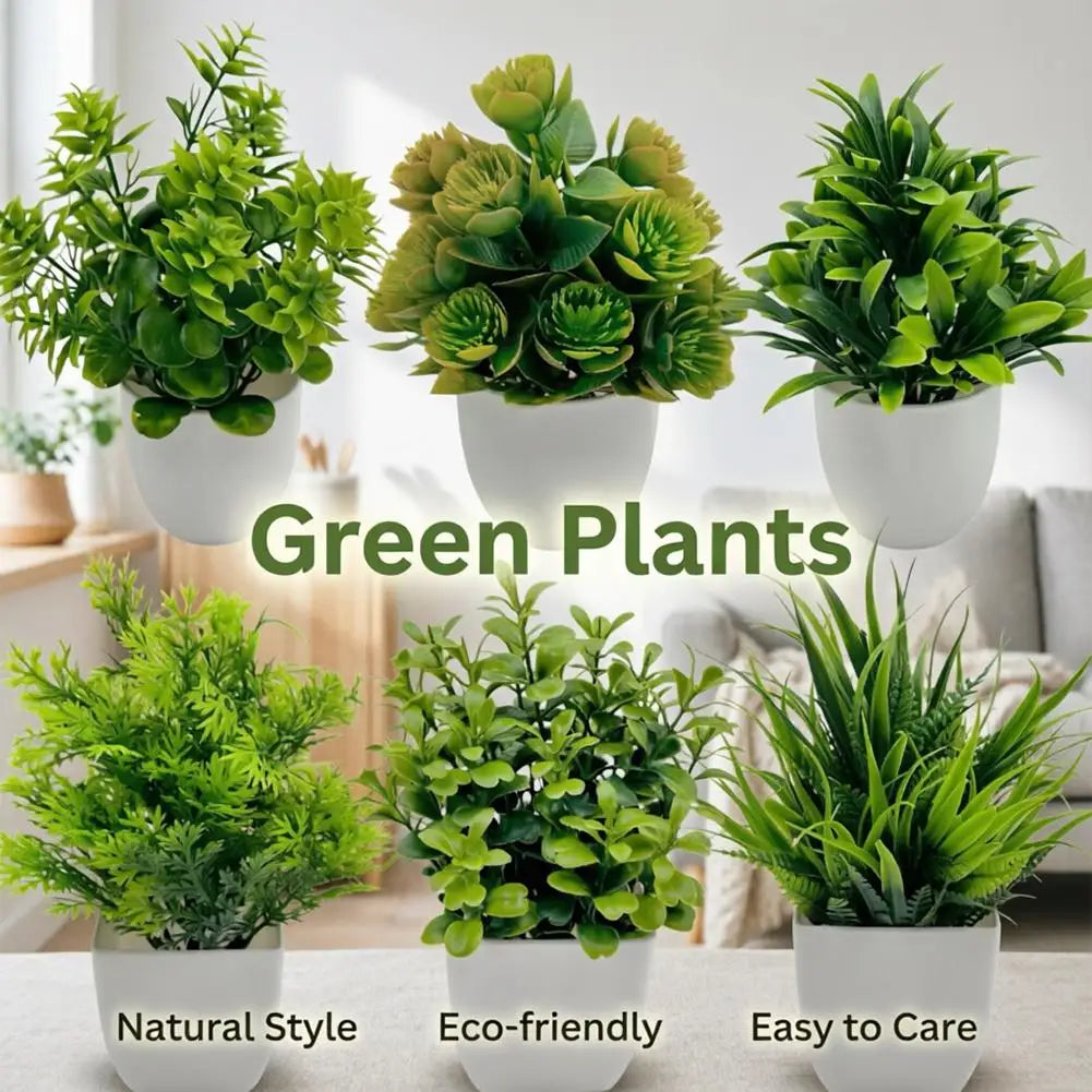 Wholesale Artificial Plant Potted Plants Fake Green Plant Artificial Flower Potted Ornaments Indoor And Outdoor Home Decorations