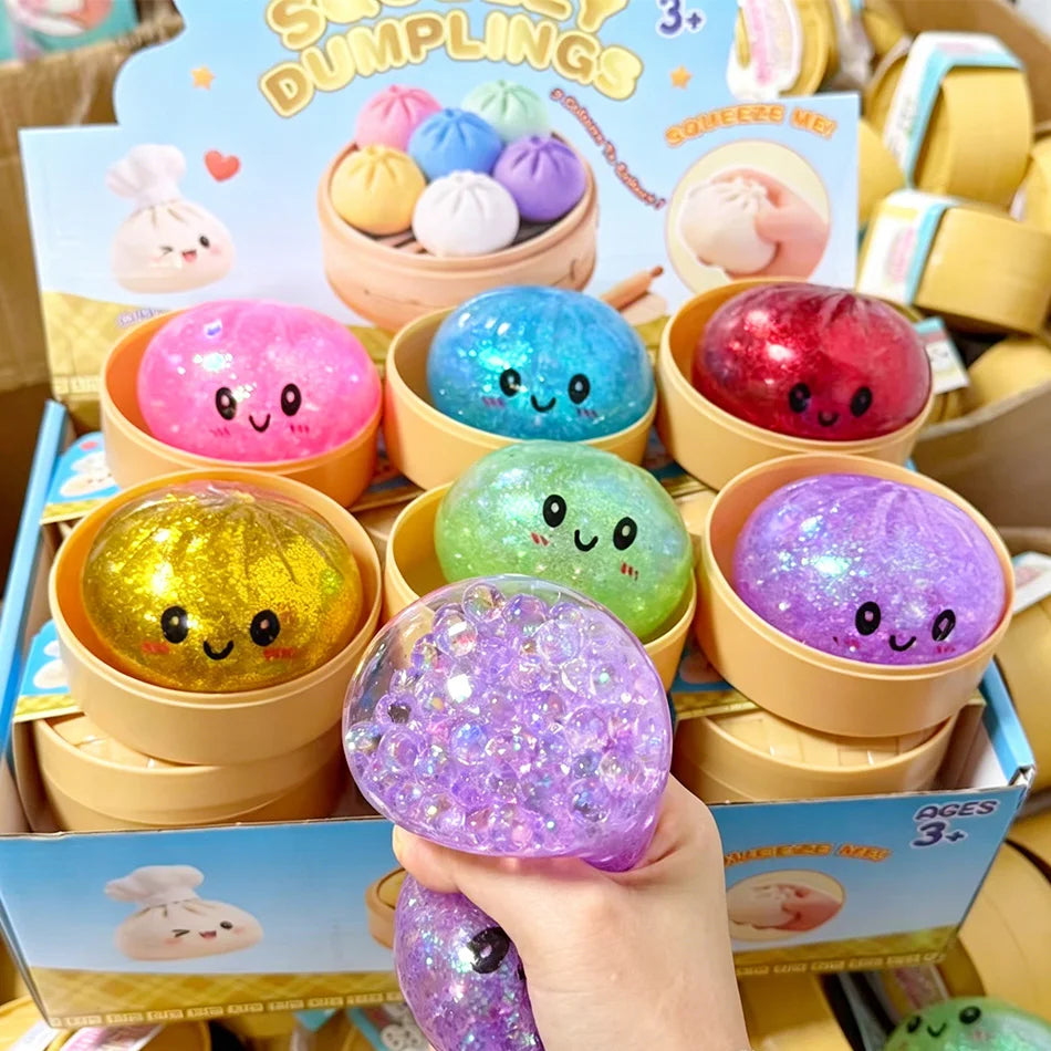 Dumpling Squishy Mysteries Dumplings Stress Relief Fidget Toys Home Office Desk Accessories Party Gift Dumpling Squishy