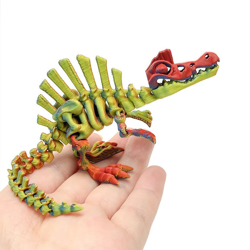 Realistic Articulated Dinosaur Toys - 3D Printed Movable Joint Animal Models, Cool Office Desk Decor for Kids Room Display