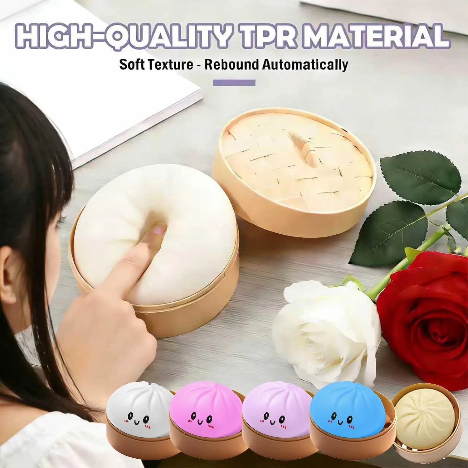 Dumpling Squishy, Squishy Dumpling Toy, Mystery Dumplings Squishies, Easter Gifts, Soft Squeeze Decompression Dough for Adults