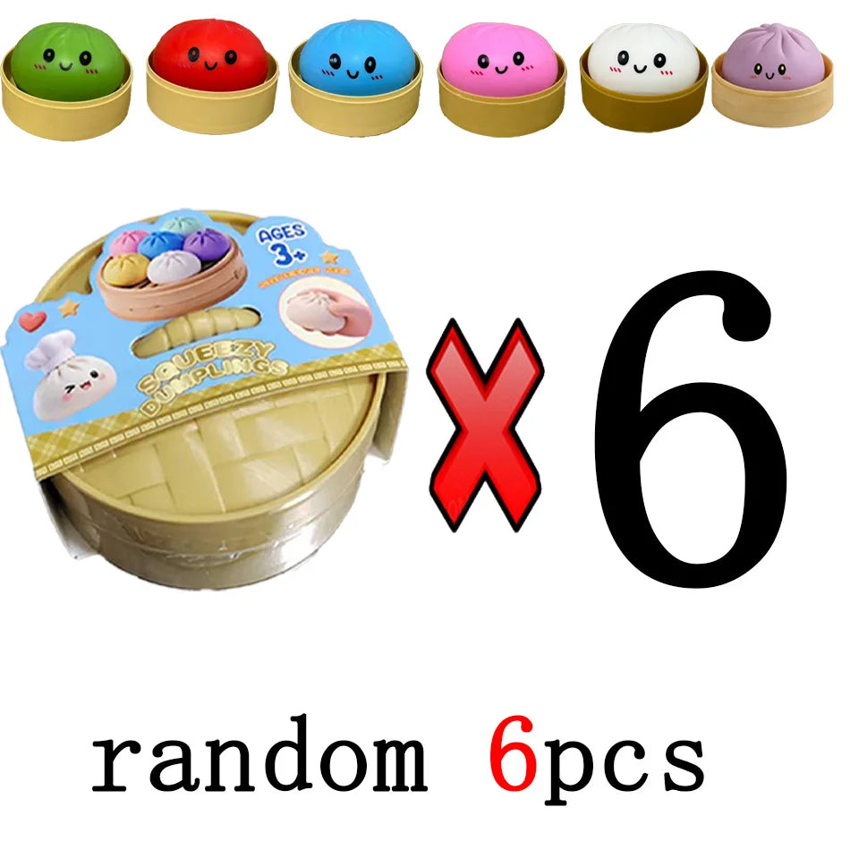 Dumpling Squishy Mysteries Dumplings Stress Relief Fidget Toys Home Office Desk Accessories Party Gift Dumpling Squishy