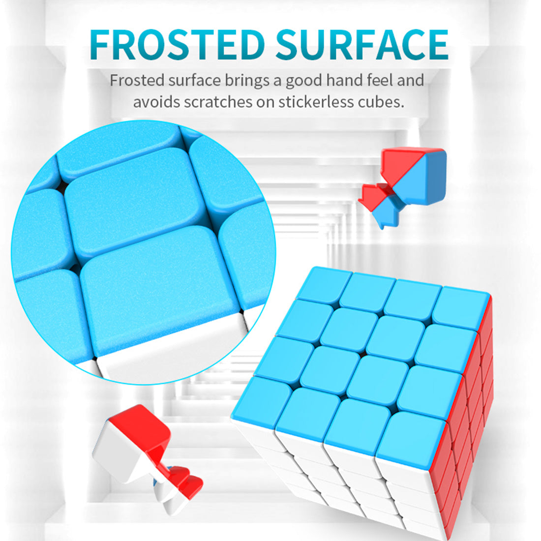 [ECube] MeiLong 4x4x4 Magic Cube Puzzle Game Puzzle Cubes  Kids Early Educational Toy For Children New Cube 2019 - Colorful