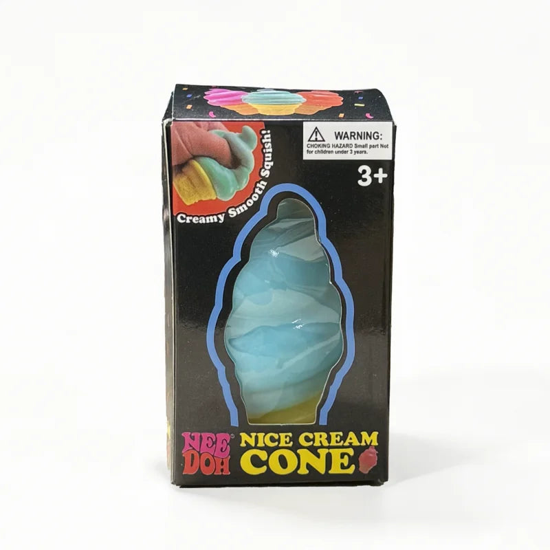 Needoh Nice Cream Cone Creamy Non-toxic Squeeze Ball Anti Stress Relief Pocket Mood Calm ADHD Sensory Vent Squishy Fidget Toy