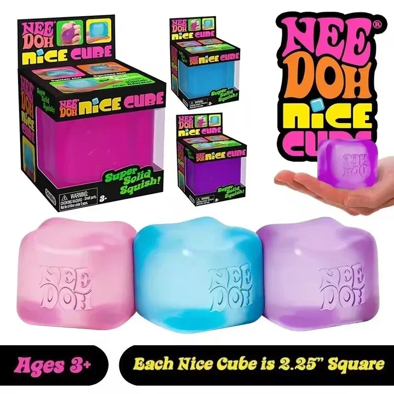 Needoh Nice sensory toys, high-quality cubes, high-density gel cubes, stress-proof toys, learning toys, birthday gifts.