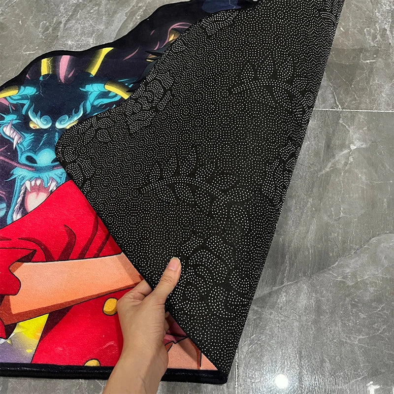 Pokemon Cool Gengar Rug Anime Irregular Shape Carpet Living Room Bedroom Decor Non-slip Mat Cool Cartoon Bedside Area Rugs