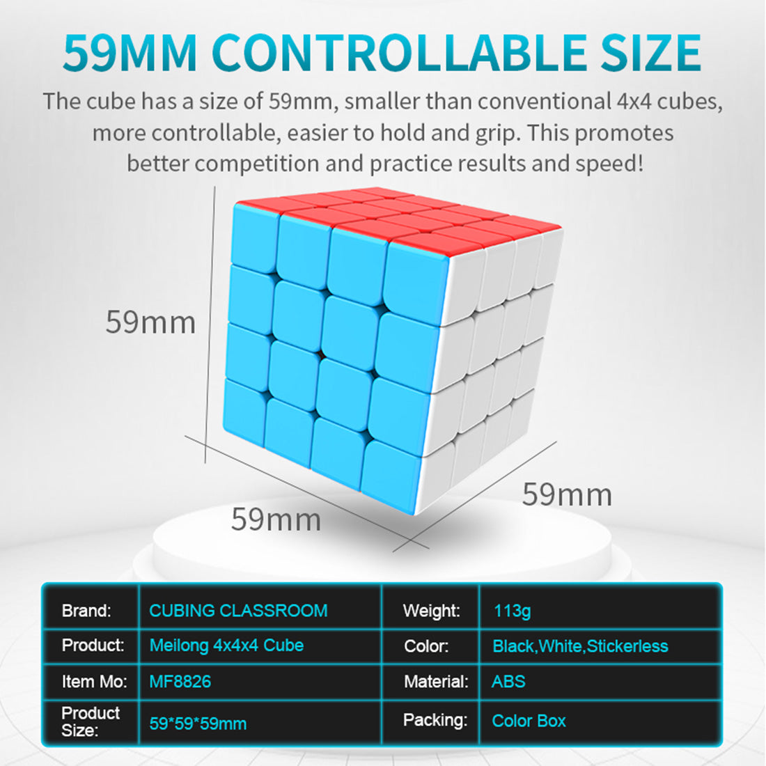 [ECube] MeiLong 4x4x4 Magic Cube Puzzle Game Puzzle Cubes  Kids Early Educational Toy For Children New Cube 2019 - Colorful