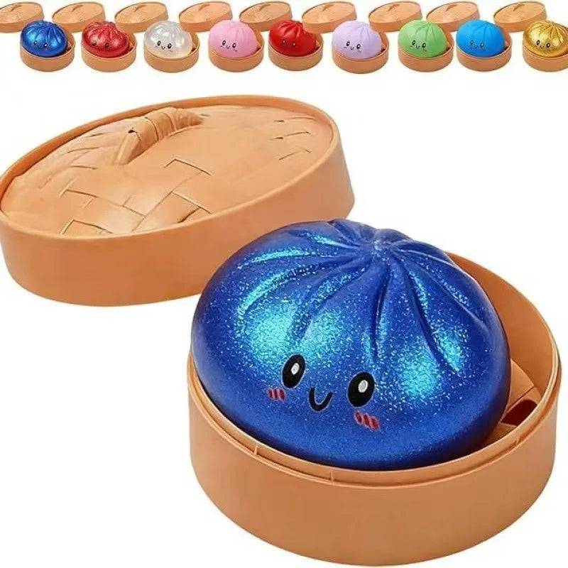 Dumpling squishy Decompression Squish Balls Reusable Low Rebound Stress Dough for Home Office Decoration Daily Gifts