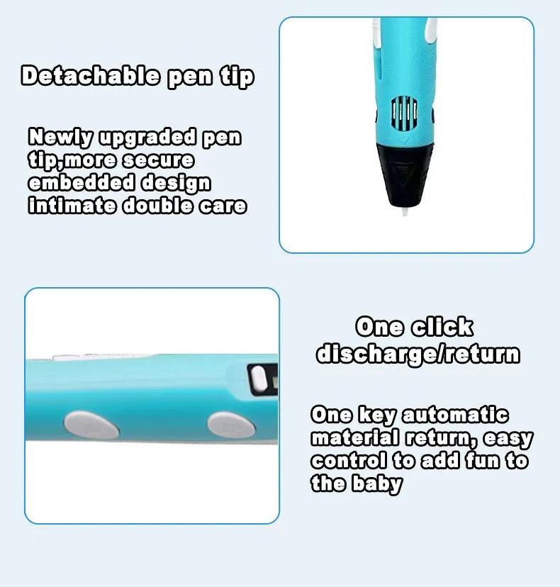 3D Printing Pen DIY Three-dimensional Painting Children Toys Fun Camouflage With LCD Screen Compatible PLA Filament Toys Gift