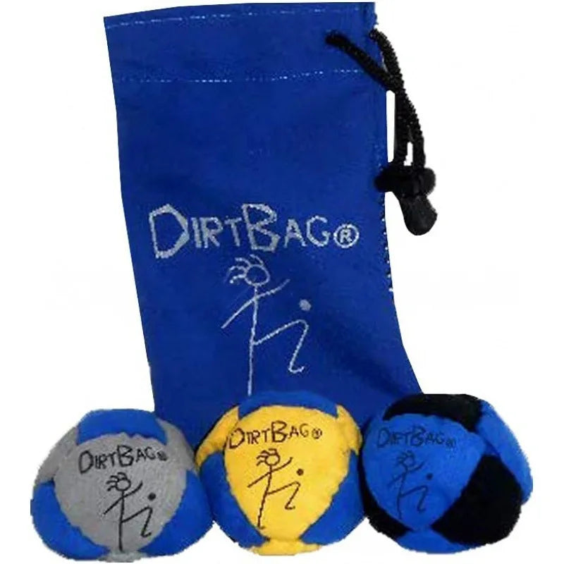 Sand-Filled 8-Panel Synthetic Suede Hacky Sack 3Pack w/ Carry Bag,Dirtbag Classic Footbag for Beginner & Pro Sports