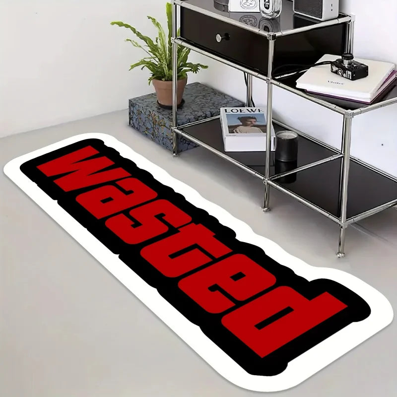 VIKAMA Cool Long Runner Rug for Bedroom Gaming Room, Easy Clean Anti-Slip Floor Mat for Dormitory Home Decoration