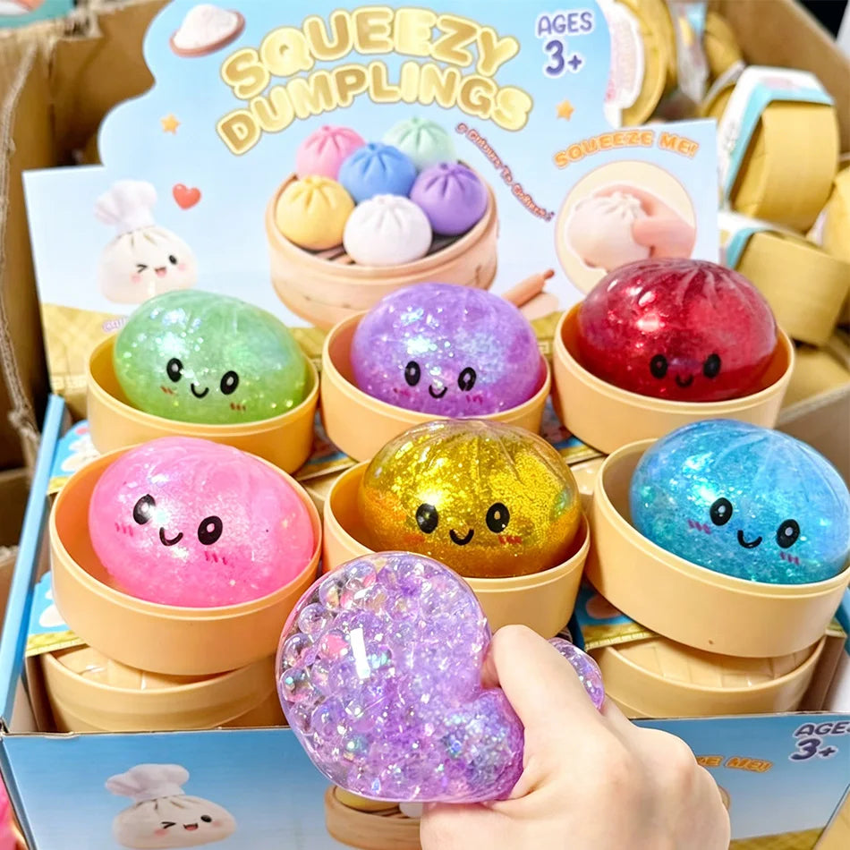 Dumpling Squishy Mysteries Dumplings Stress Relief Fidget Toys Home Office Desk Accessories Party Gift Dumpling Squishy