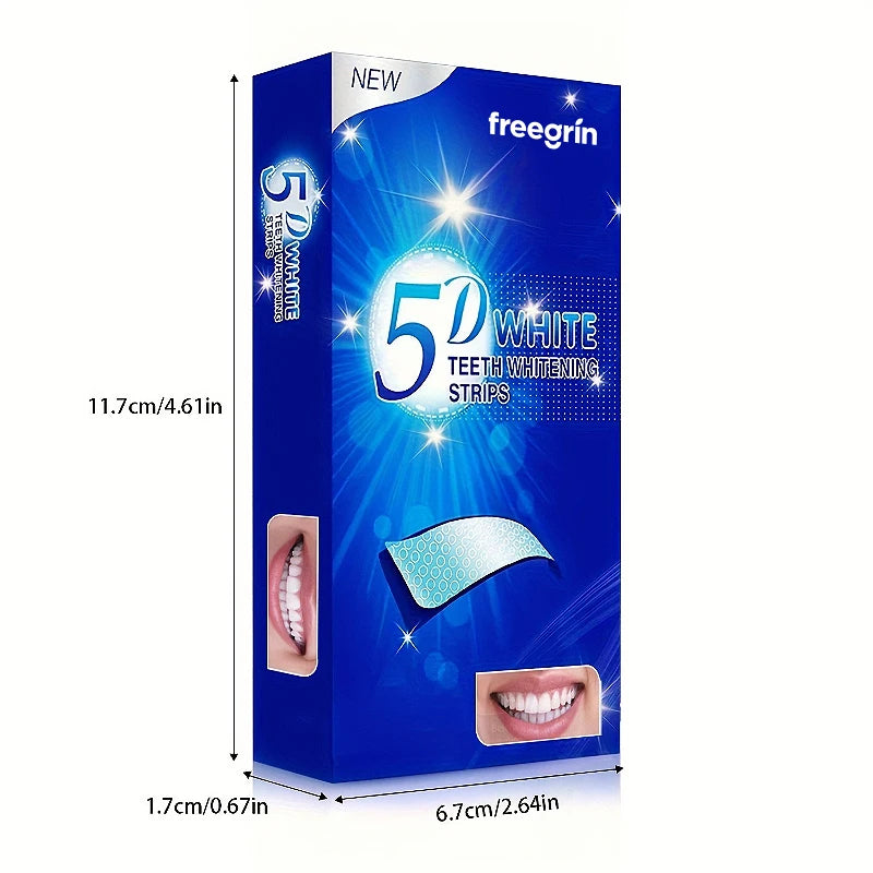 21/28 Pairs Teeth Brightening Strips for Teeth, 5D/9D Whitener Strips Reduced Sensitivity White Strips for Teeth Whitening