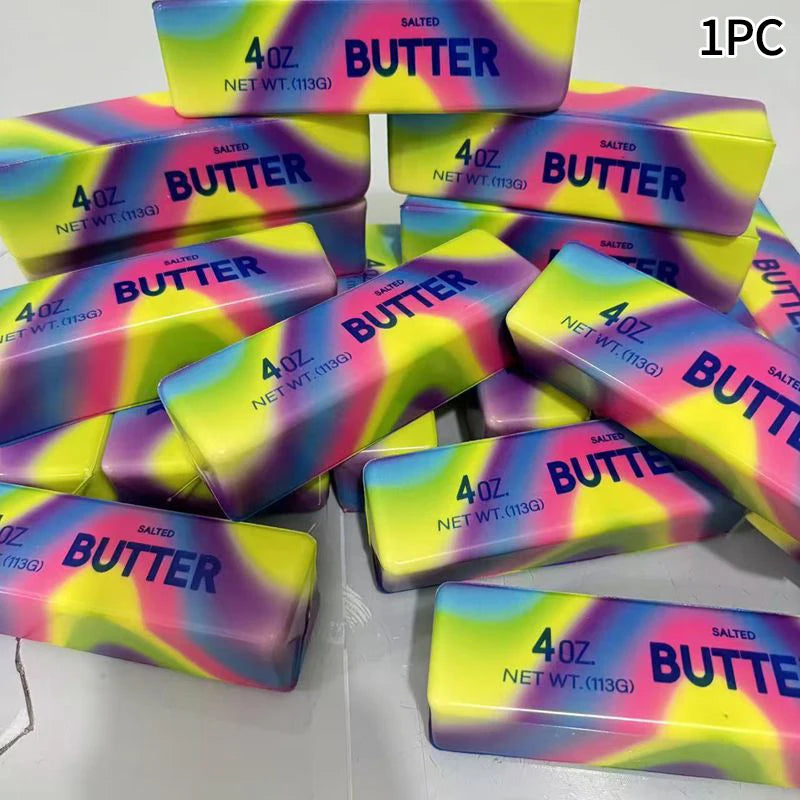 Butter Squishy Super Soft Food Squishy Toys Stress Relief Moist Squeeze Fidget Toy Butter Stick Chocolate Squish Toy Autism Gift