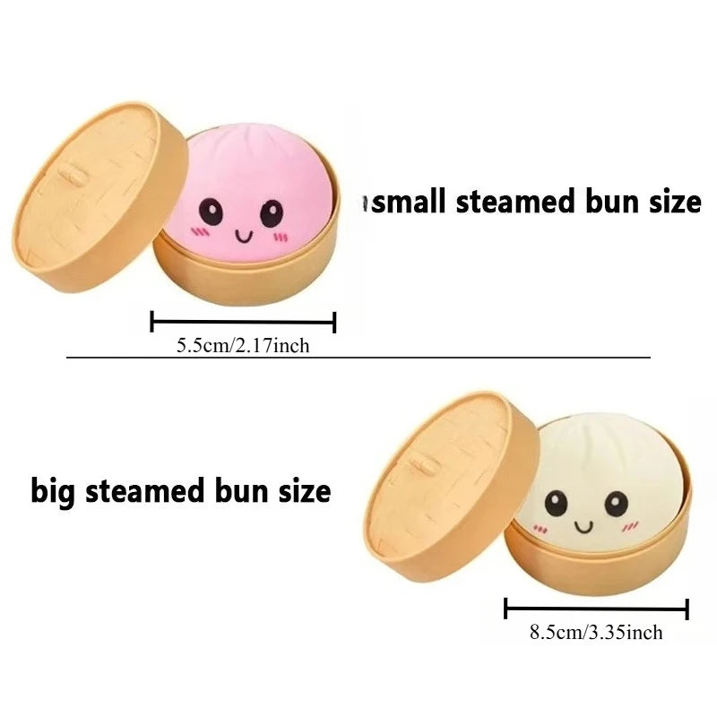 Dumpling Squishy for Adults, Slow Rising TPR Stress Reliever, Fidget Sensory Squeeze Toy for Office Desk, Unique Gift