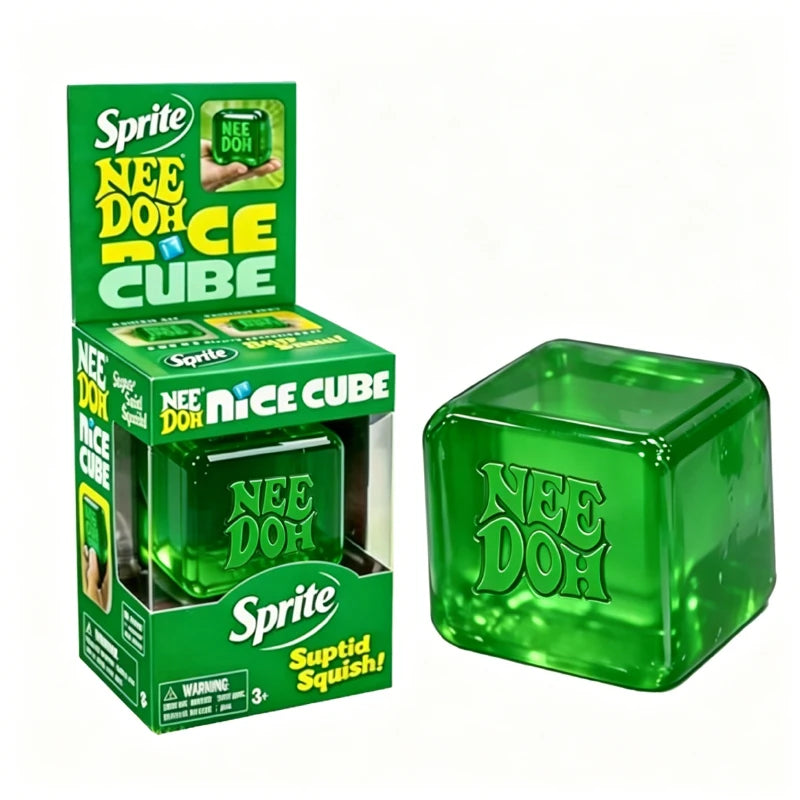 NeeDoh Nice Cube Sensory Fidget  Squishy Toy for Adults and Kids, Desktop Sensory Cube for Anxiety Relief and Focus Enhancement