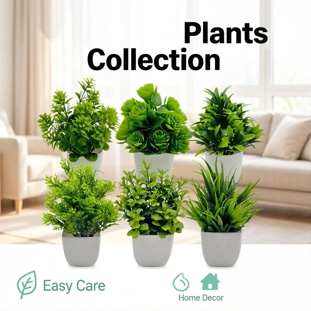 Wholesale Artificial Plant Potted Plants Fake Green Plant Artificial Flower Potted Ornaments Indoor And Outdoor Home Decorations