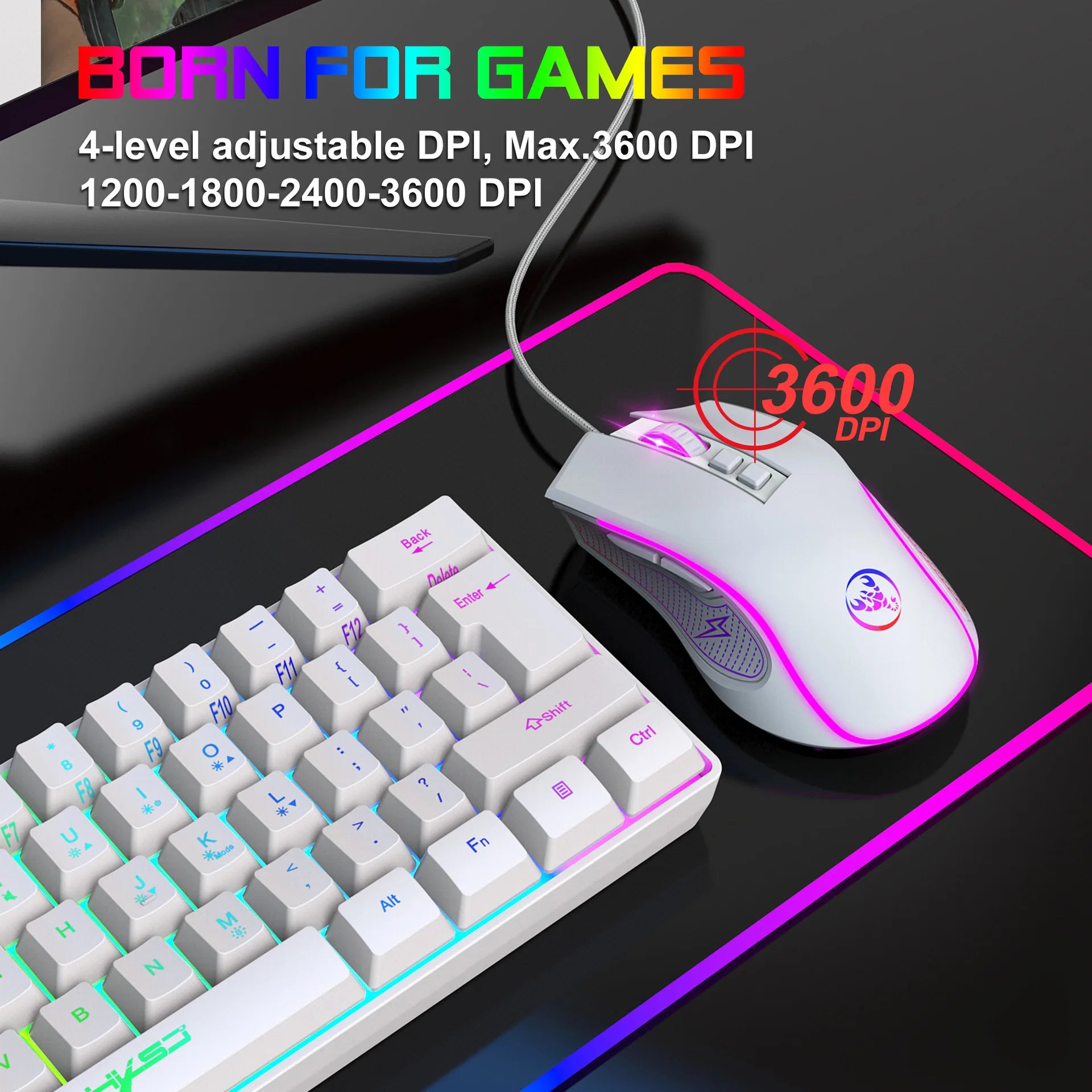 Keyboard and mouse teclados kit gamer keyboards combos 60%PC teclado e branco clavier souris gaming deofertas maus und tastatur