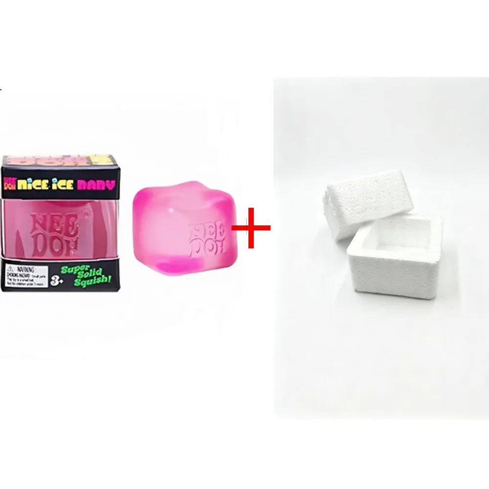 Needoh Nice Cube Sensory Stress Reliever Fidget Tool For Anxiety & Focus Desk Sensory Cube For Adults & Kids Birthday Gift
