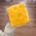 Cheese Squishy Toy Simulation Cheese Squeeze Toy Soft Cute Decompressing Pinching Cheese Sticky Slow Rebound for Adults Toy