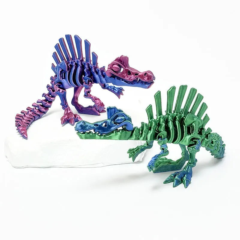 Realistic Articulated Dinosaur Toys - 3D Printed Movable Joint Animal Models, Cool Office Desk Decor for Kids Room Display