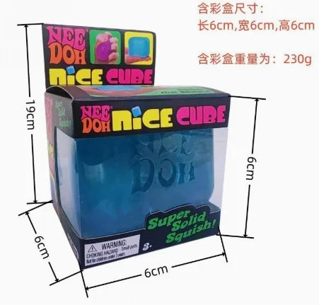 Needoh Nice Cube， Sensory toys, pressure resistant pinching, stress relieving children's souvenir toys