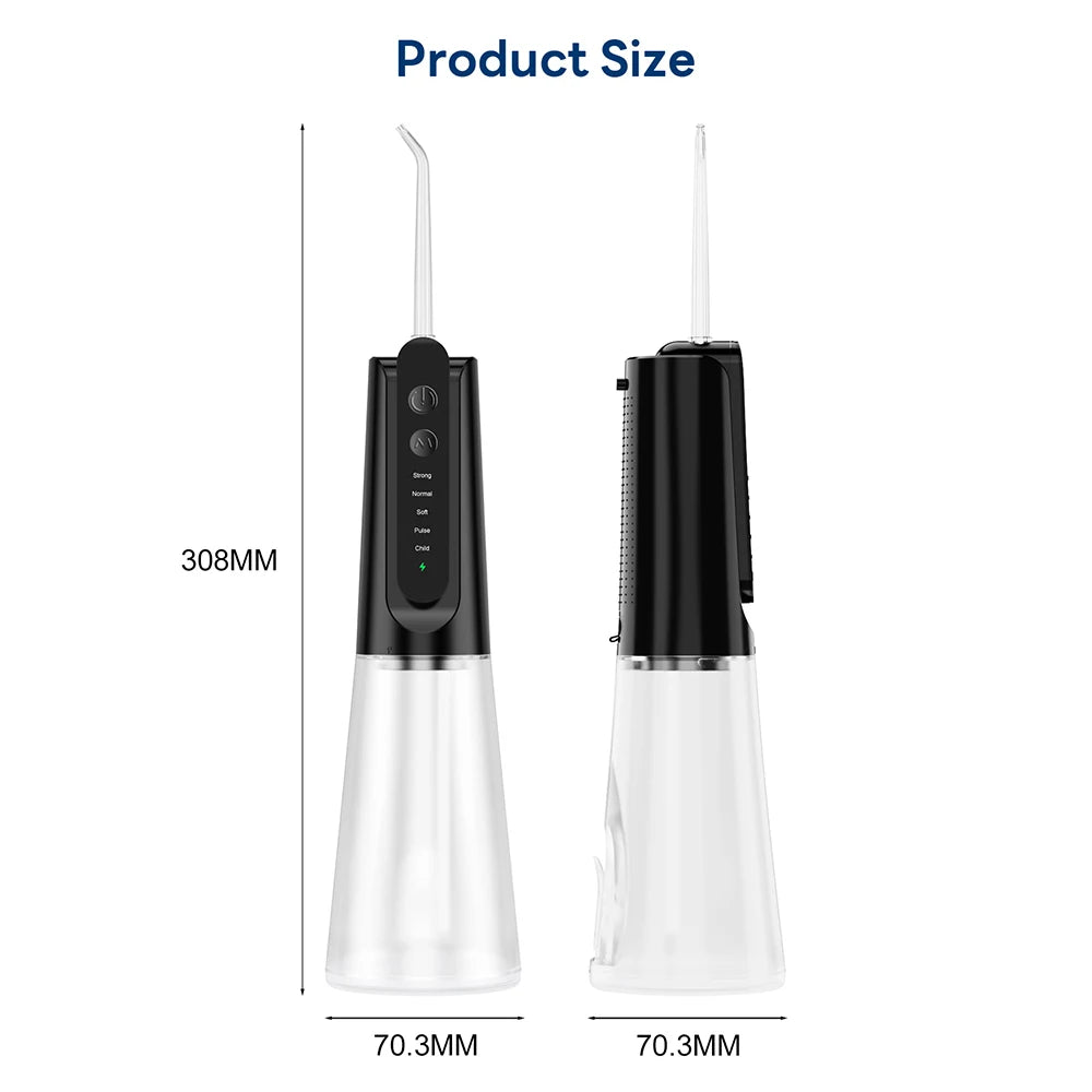 INSMART Water Flosser Dental Portable Oral Irrigator Water Flosser Teeth Whitening Waterproof Water Floss 270ML Teeth Cleaner