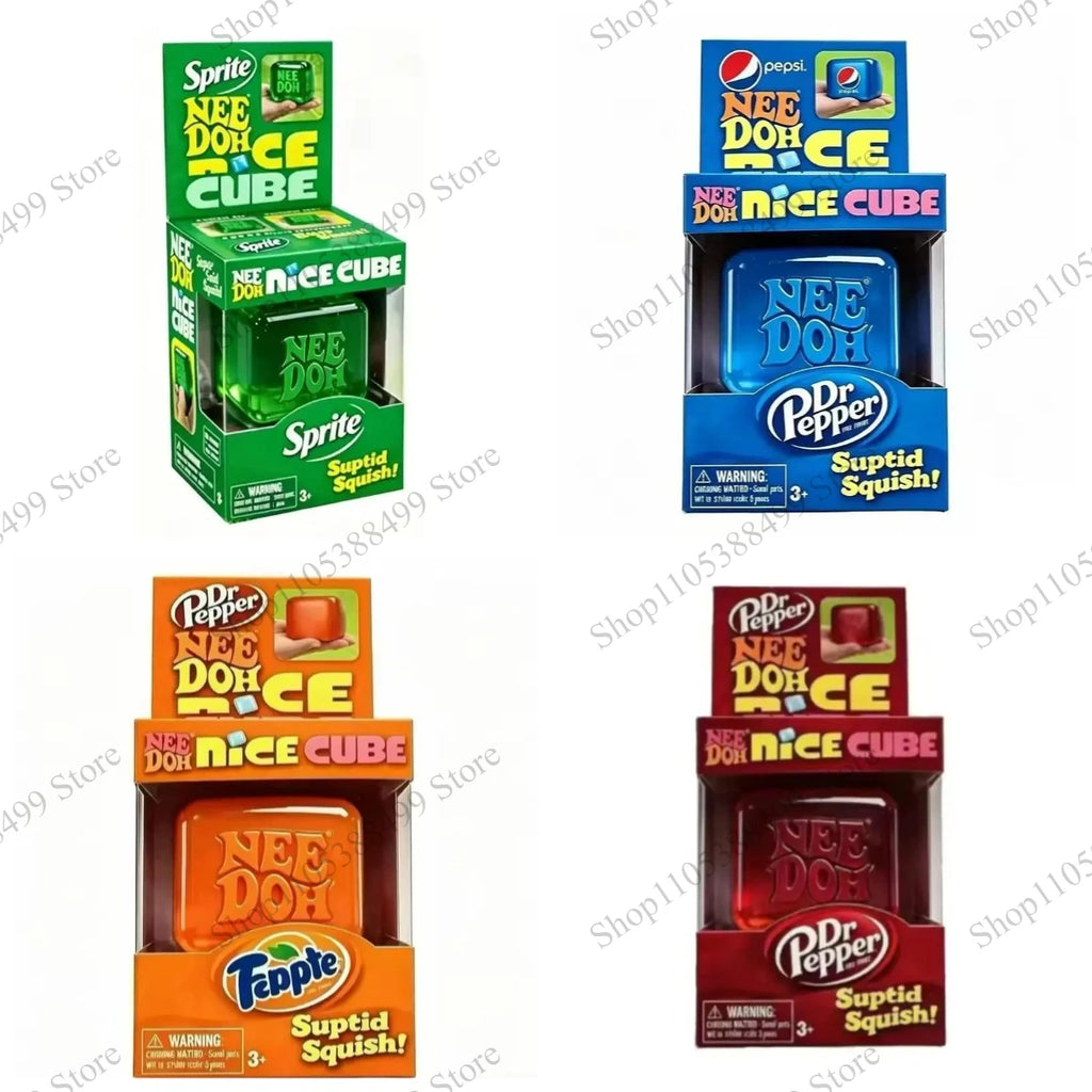 Needoh Nice Cube Sensory Stress Reliever Fidget Tool for Anxiety & Focus Desk Sensory Cube for Adults & Kids
