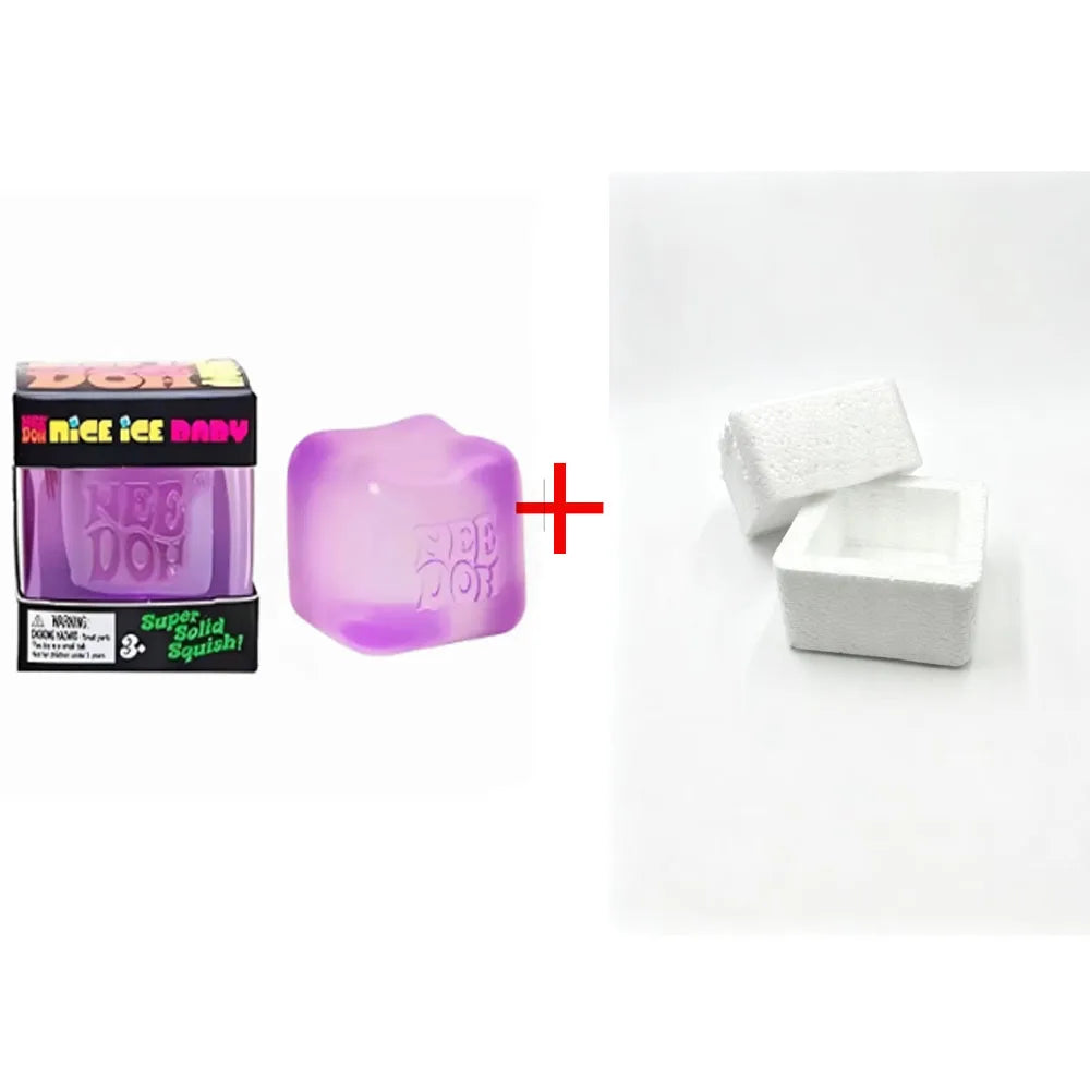 Needoh Nice Cube Sensory Stress Reliever Fidget Tool For Anxiety & Focus Desk Sensory Cube For Adults & Kids Birthday Gift