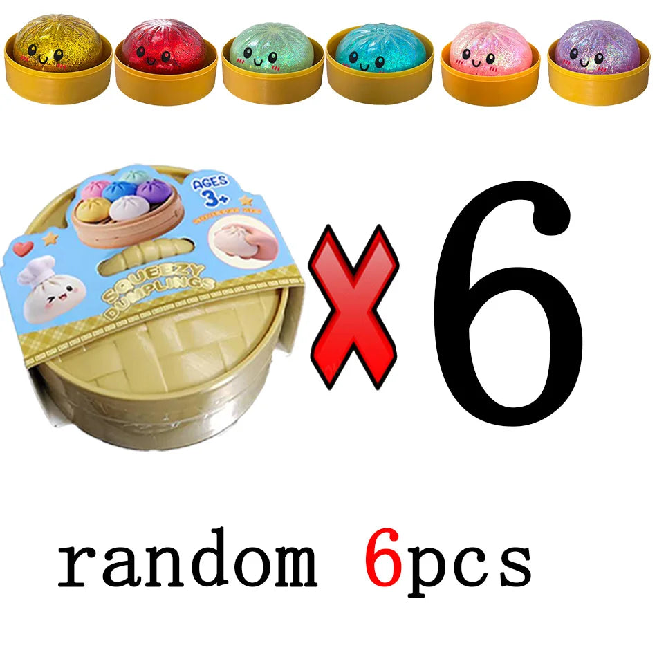 Dumpling Squishy Mysteries Dumplings Stress Relief Fidget Toys Home Office Desk Accessories Party Gift Dumpling Squishy