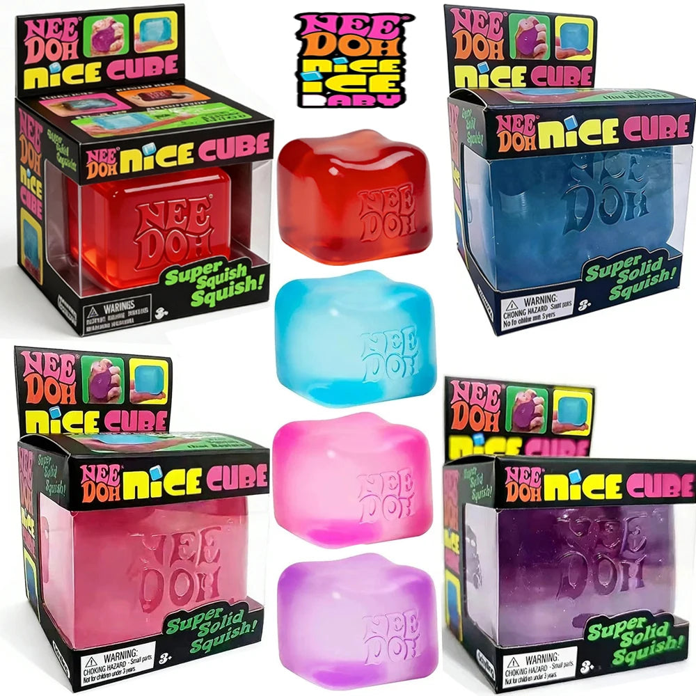 NeeDOH Model Soft Squishy Toy,  Nice Cube Sensory Stress, Reliever Fidget Tool for Anxiety for Adults & Kids Premium in Stock@@@