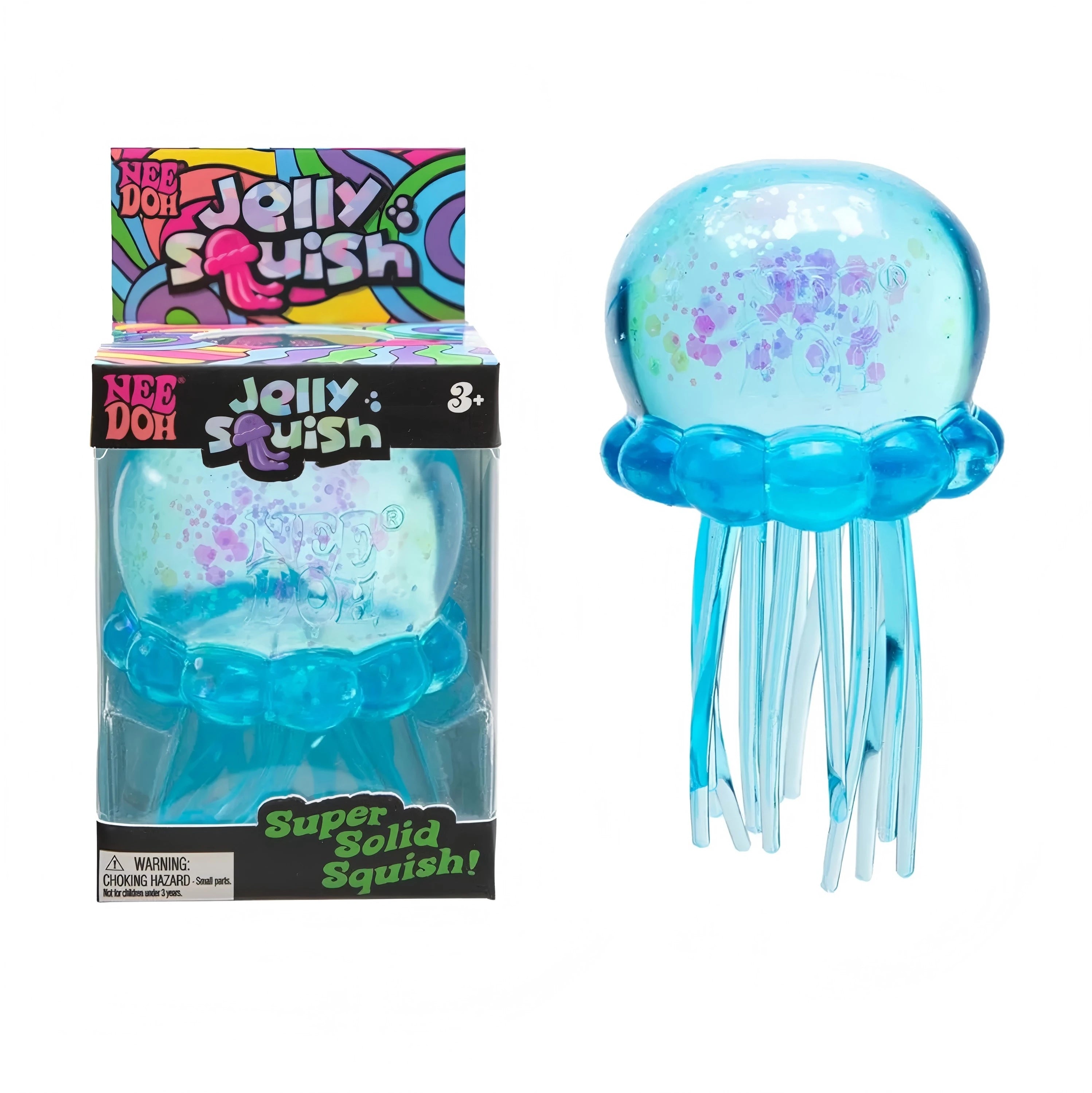 NeeDoh  Trending Jellyfish & Cube Squish Toy, Soft Jelly Squeeze Stress Relief Fidget Toy, Sensory NeeDoh for Squishy & Adults