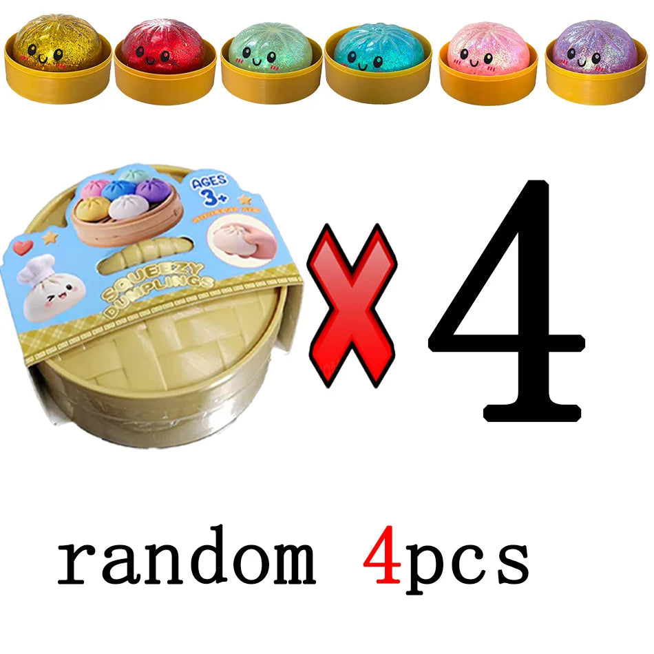 Dumpling Squishy Mysteries Dumplings Stress Relief Fidget Toys Home Office Desk Accessories Party Gift Dumpling Squishy